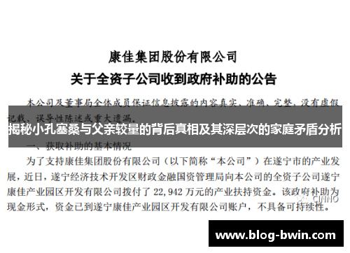揭秘小孔塞桑与父亲较量的背后真相及其深层次的家庭矛盾分析